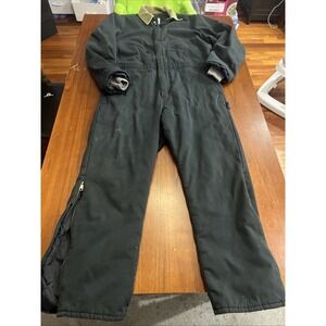 Walls Outdoors Coveralls Mens Large Tall Black Insulated Duck Canvas Workwear